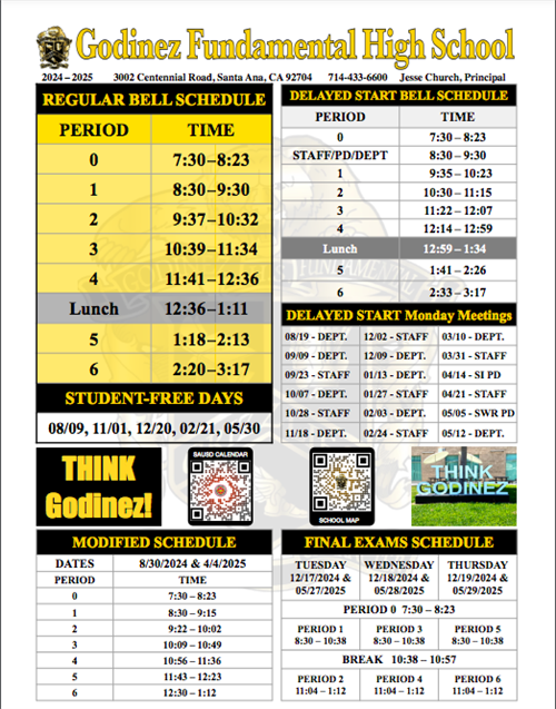 2024-2025 School Calendar